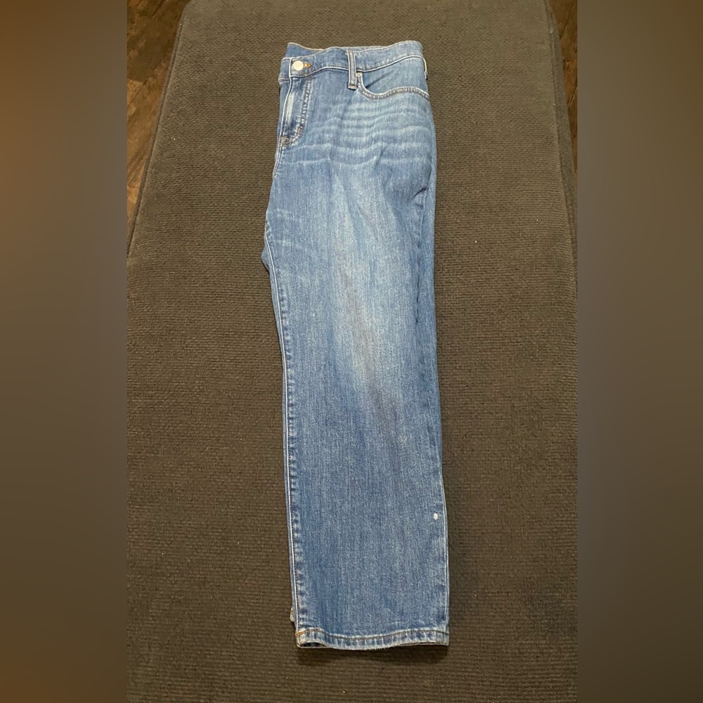 Ladies J. Crew Blue Boyfriend Jeans with Natural Fading Size 32P
